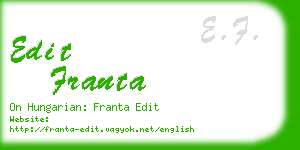 edit franta business card